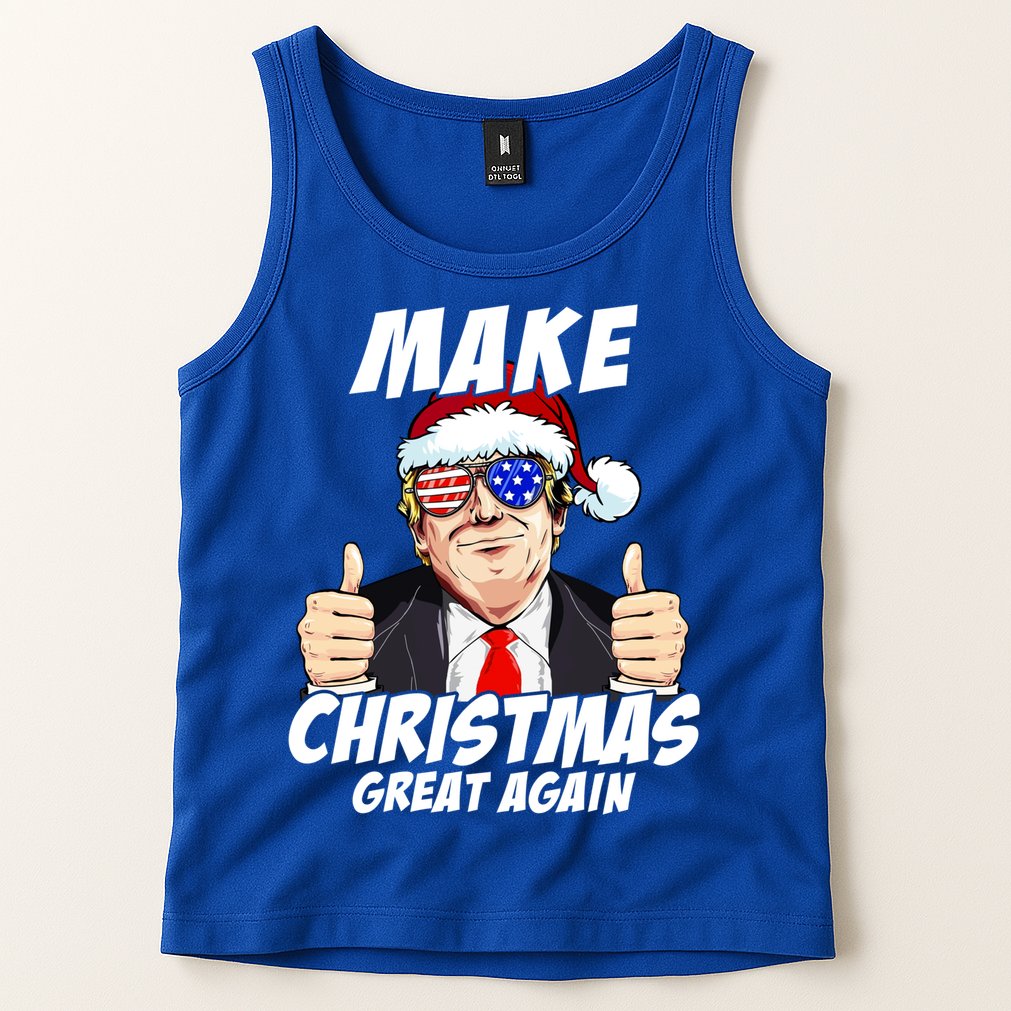 Santa Trump Make Christmas Great Again Family Matching Gift Tank Top