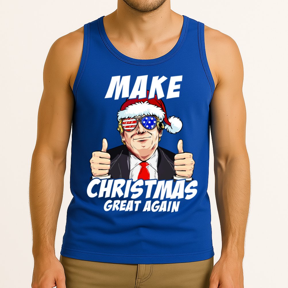 Santa Trump Make Christmas Great Again Family Matching Gift Tank Top