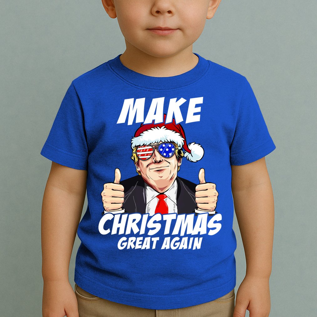 Santa Trump Make Christmas Great Again Family Matching Gift Toddler T-Shirt