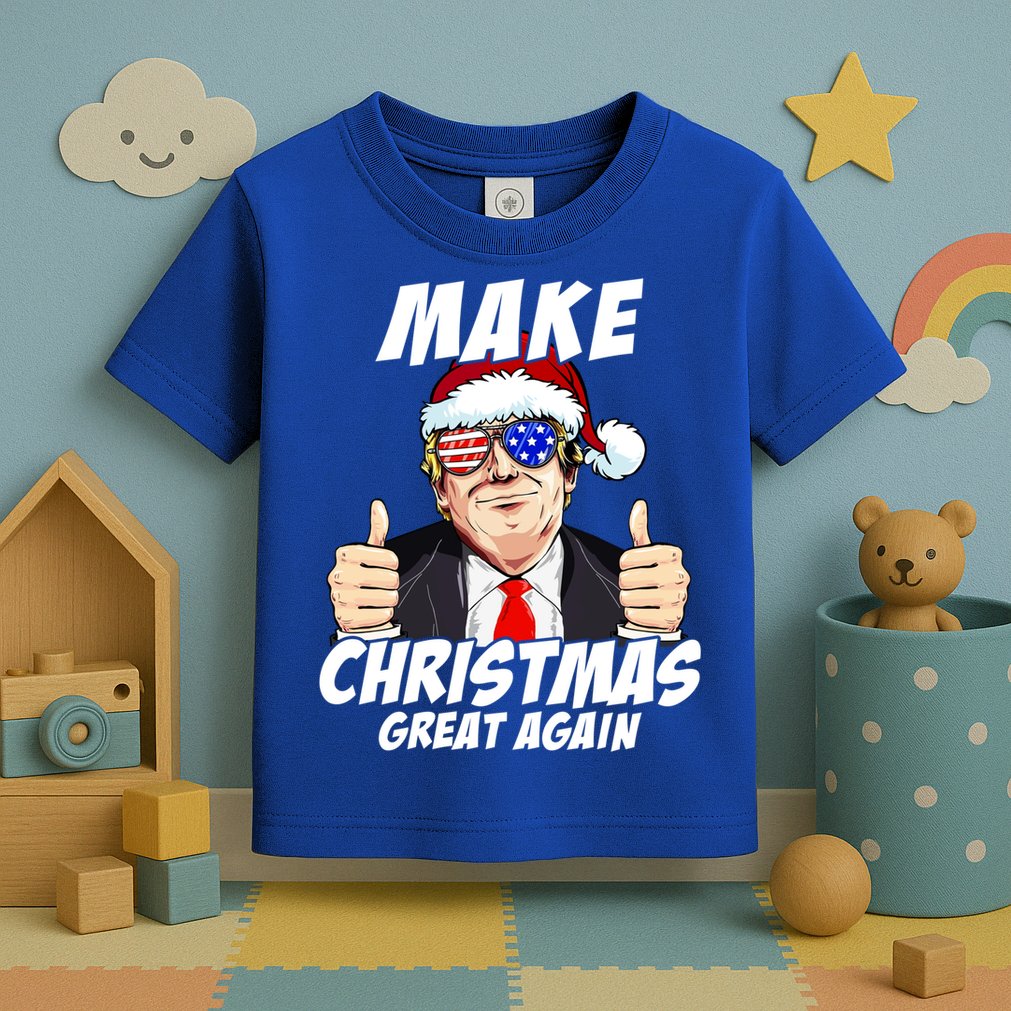 Santa Trump Make Christmas Great Again Family Matching Gift Toddler T-Shirt