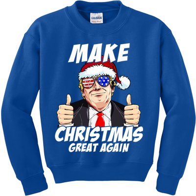 Santa Trump Make Christmas Great Again Family Matching Gift Kids Sweatshirt