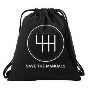 Save The Manuals Drawstring Bag