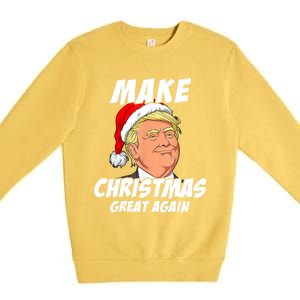 Santa Trump Make Christmas Great Again Matching Pajama Gift Premium Crewneck Sweatshirt