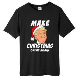 Santa Trump Make Christmas Great Again Matching Pajama Gift Tall Fusion ChromaSoft Performance T-Shirt