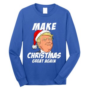 Santa Trump Make Christmas Great Again Matching Pajama Gift Long Sleeve Shirt