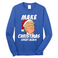 Santa Trump Make Christmas Great Again Matching Pajama Gift Long Sleeve Shirt