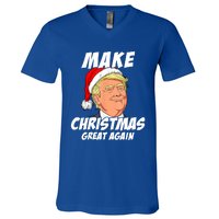 Santa Trump Make Christmas Great Again Matching Pajama Gift V-Neck T-Shirt