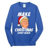 Santa Trump Make Christmas Great Again Matching Pajama Gift Tall Long Sleeve T-Shirt