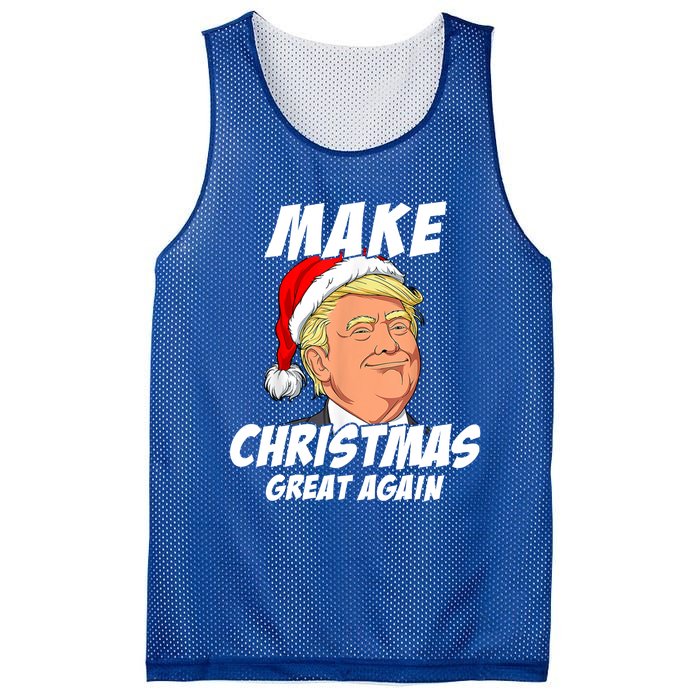 Santa Trump Make Christmas Great Again Matching Pajama Gift Mesh Reversible Basketball Jersey Tank