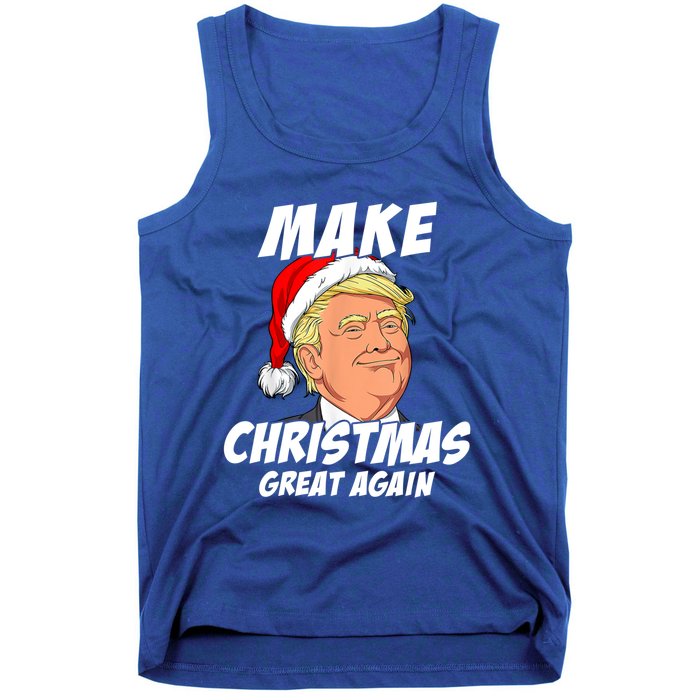 Santa Trump Make Christmas Great Again Matching Pajama Gift Tank Top