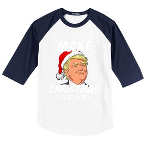 Santa Trump Make Christmas Great Again Matching Pajama Gift Baseball Sleeve Shirt