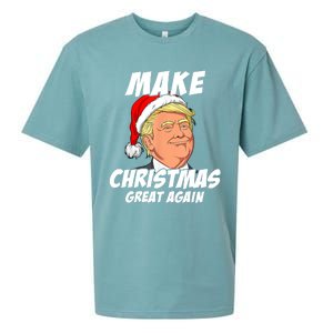 Santa Trump Make Christmas Great Again Matching Pajama Gift Sueded Cloud Jersey T-Shirt