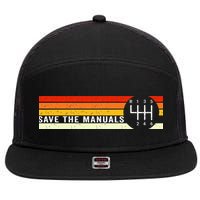 Save The Manuals 6 Speed Manual Transmission Three Pedals 7 Panel Mesh Trucker Snapback Hat