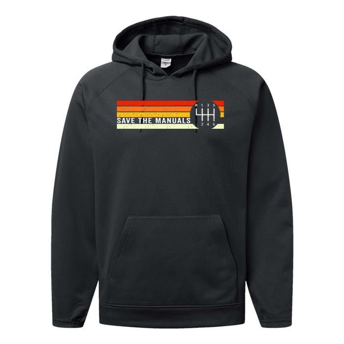 Save The Manuals 6 Speed Manual Transmission Three Pedals Performance Fleece Hoodie