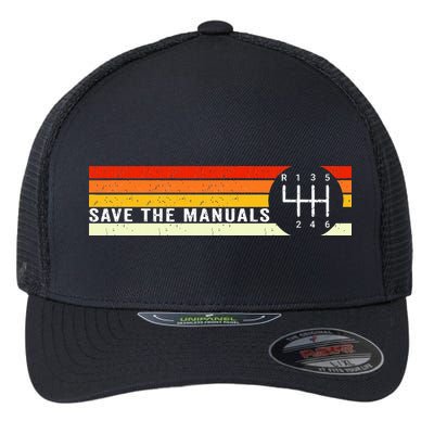 Save The Manuals 6 Speed Manual Transmission Three Pedals Flexfit Unipanel Trucker Cap