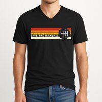 Save The Manuals 6 Speed Manual Transmission Three Pedals V-Neck T-Shirt