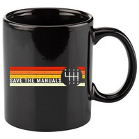Save The Manuals 6 Speed Manual Transmission Three Pedals 11oz C Handle Ceramic Mug