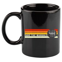 Save The Manuals 6 Speed Manual Transmission Three Pedals 11oz C Handle Ceramic Mug