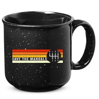 Save The Manuals 6 Speed Manual Transmission Three Pedals 15oz Campfire Ceramic Mug