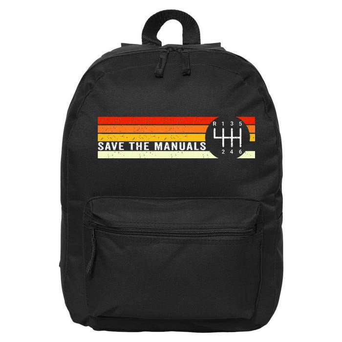 Save The Manuals 6 Speed Manual Transmission Three Pedals 16 in Basic Backpack