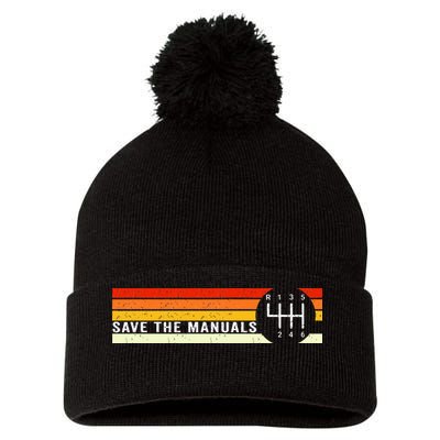 Save The Manuals 6 Speed Manual Transmission Three Pedals Pom Pom 12in Knit Beanie