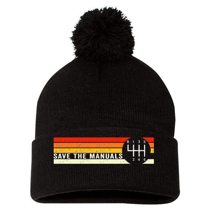 Save The Manuals 6 Speed Manual Transmission Three Pedals Pom Pom 12in Knit Beanie