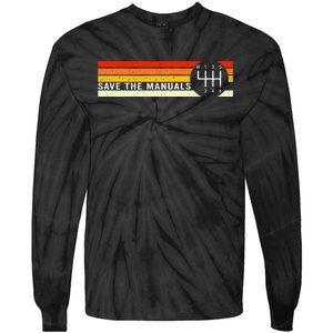 Save The Manuals 6 Speed Manual Transmission Three Pedals Tie-Dye Long Sleeve Shirt