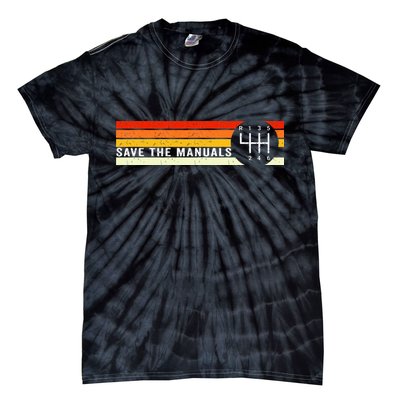 Save The Manuals 6 Speed Manual Transmission Three Pedals Tie-Dye T-Shirt