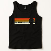 Save The Manuals 6 Speed Manual Transmission Three Pedals Tank Top
