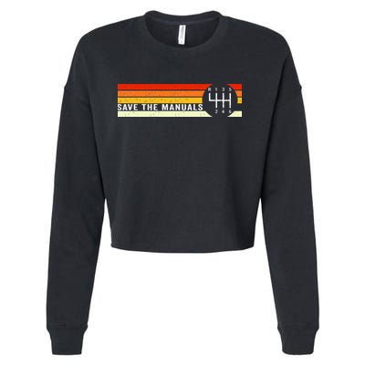 Save The Manuals 6 Speed Manual Transmission Three Pedals Cropped Pullover Crew