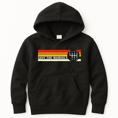 Save The Manuals 6 Speed Manual Transmission Three Pedals Kids Hoodie