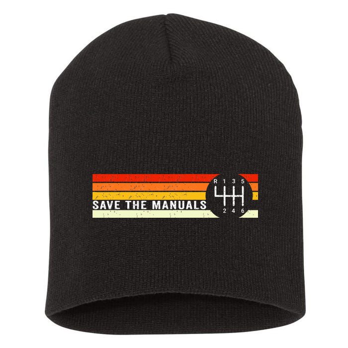 Save The Manuals 6 Speed Manual Transmission Three Pedals Short Acrylic Beanie