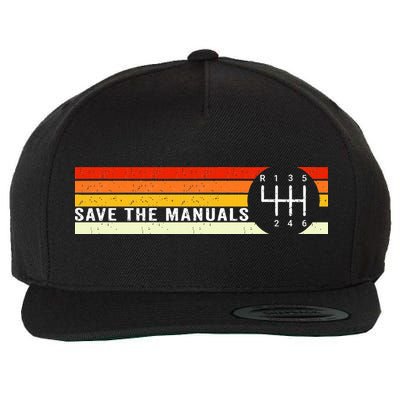 Save The Manuals 6 Speed Manual Transmission Three Pedals Wool Snapback Cap