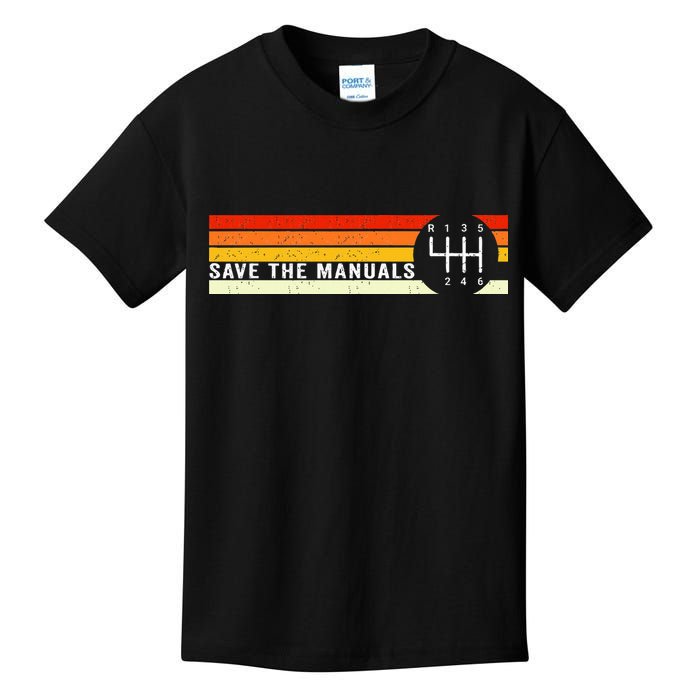 Save The Manuals 6 Speed Manual Transmission Three Pedals Kids T-Shirt