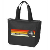 Save The Manuals 6 Speed Manual Transmission Three Pedals Zip Tote Bag