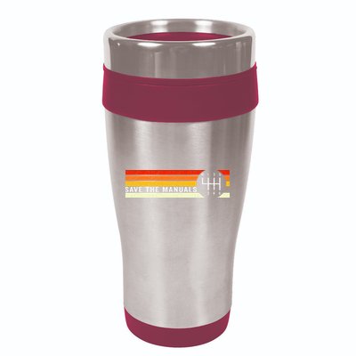 Save The Manuals 6 Speed Manual Transmission Three Pedals 16oz Travel Tumbler