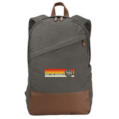 Save The Manuals 6 Speed Manual Transmission Three Pedals Cotton Canvas Backpack