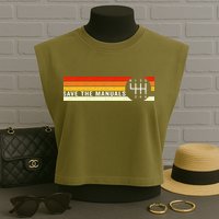 Save The Manuals 6 Speed Manual Transmission Three Pedals Garment-Dyed Women's Muscle Tee