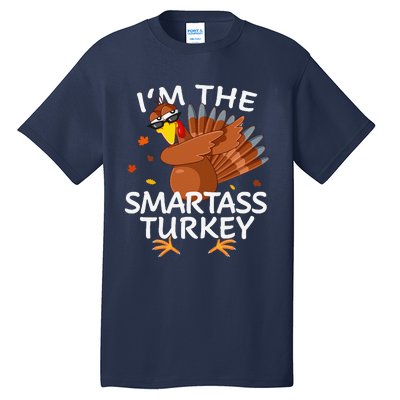 Smartass Turkey Matching Outfit Thanksgiving Pajamas Family Tall T-Shirt