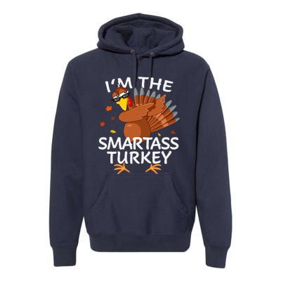 Smartass Turkey Matching Outfit Thanksgiving Pajamas Family Premium Hoodie