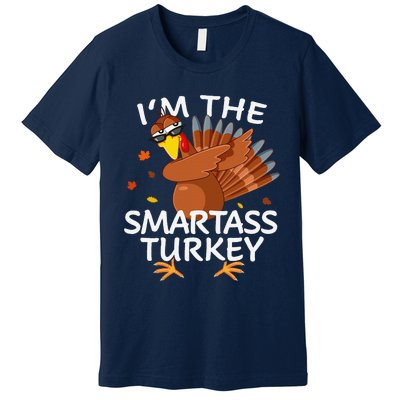 Smartass Turkey Matching Outfit Thanksgiving Pajamas Family Premium T-Shirt