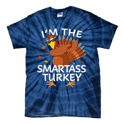 Smartass Turkey Matching Outfit Thanksgiving Pajamas Family Tie-Dye T-Shirt