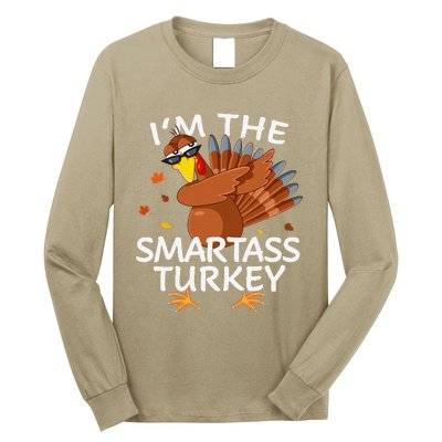 Smartass Turkey Matching Outfit Thanksgiving Pajamas Family Long Sleeve Shirt