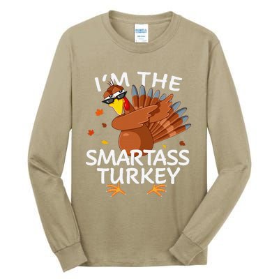 Smartass Turkey Matching Outfit Thanksgiving Pajamas Family Tall Long Sleeve T-Shirt