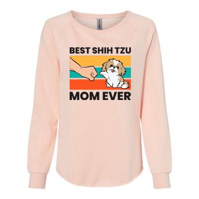 Shih Tzu Mama Best Shih Tzu Mom Ever Womens California Wash Sweatshirt