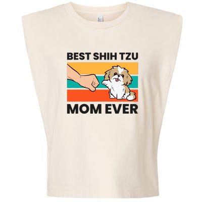 Shih Tzu Mama Best Shih Tzu Mom Ever Garment-Dyed Women's Muscle Tee