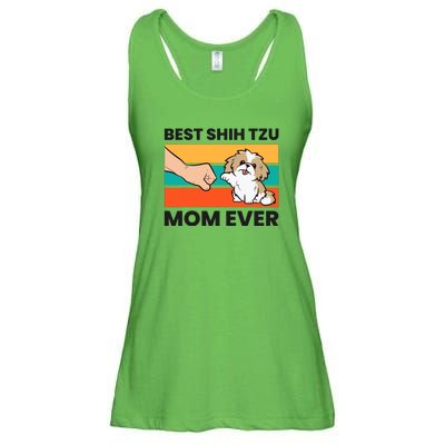 Shih Tzu Mama Best Shih Tzu Mom Ever Ladies Essential Flowy Tank