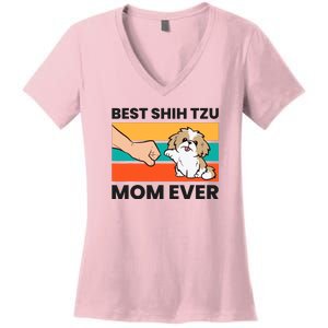 Shih Tzu Mama Best Shih Tzu Mom Ever Women's V-Neck T-Shirt