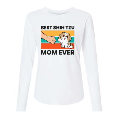 Shih Tzu Mama Best Shih Tzu Mom Ever Womens Cotton Relaxed Long Sleeve T-Shirt