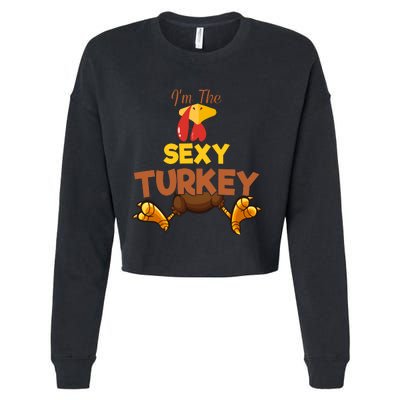 Sexy Turkey Matching Family Group Thanksgiving Gifts  Cropped Pullover Crew